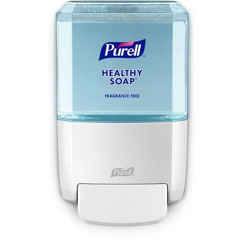 Purell ES4 Soap Dispenser, Wall-Mount, Manual, 1.27 qt Capacity, ADA-Compliant, White ABS Plastic, Locking Mechanism