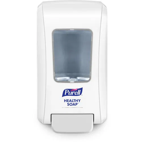 Purell Foam Soap Dispenser, Wall-Mount, 2000 mL, White, Abs Plastic/Polycarbonate Sight Window, Locking Mechanism