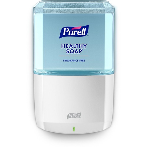 Purell Soap/Sanitizer Dispenser, Wall-Mount, ES6, Touch-Free Automatic, 1.27 qt, White ABS, 4 C Batteries Included, 5.3" x 8.6" x 12.1"