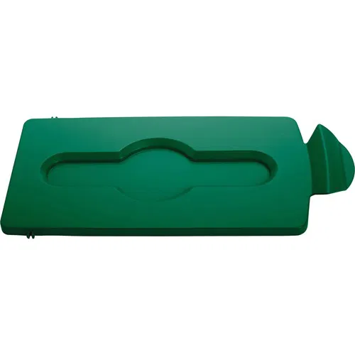 Rubbermaid Commercial Waste Container Lid Insert, Slim Jim, Closed-Lid, Green Plastic