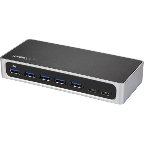 StarTech.com 7 Port USB C Hub with Fast Charge - 5x USB-A & 2x USB-C (USB 3.0 SuperSpeed 5Gbps) - USB 3.1 Gen 1 Adapter Hub - Self Powered - 7 port USB-C laptop or desktop hub - USB Type-C to 5x USB-A/2x USB-C - SuperSpeed 5Gbps (USB 3.0/USB 3.1/3.2 Gen 1