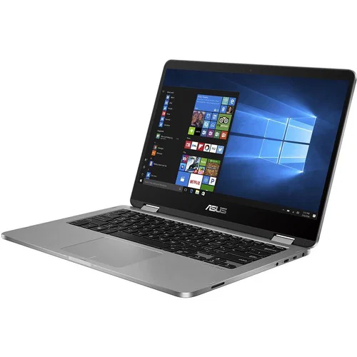 Asus VivoBook Flip 14 TP401 TP401MA-YS02 14" Touchscreen Convertible Notebook - 1920 x 1080 - Intel Celeron N4000 Dual-core (2 Core) 1.10 GHz - 4 GB Total RAM - 64 GB Flash Memory - Light Gray - Windows 10 Pro in S mode - Intel HD Graphics - Front Camera/