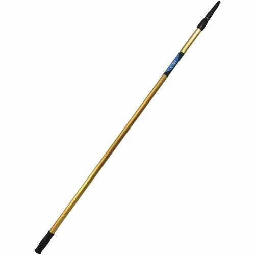 Ettore Extension Pole, 2-Section, 96", Gold Anodized Aluminum, Black Contoured Grip, Click-Lock