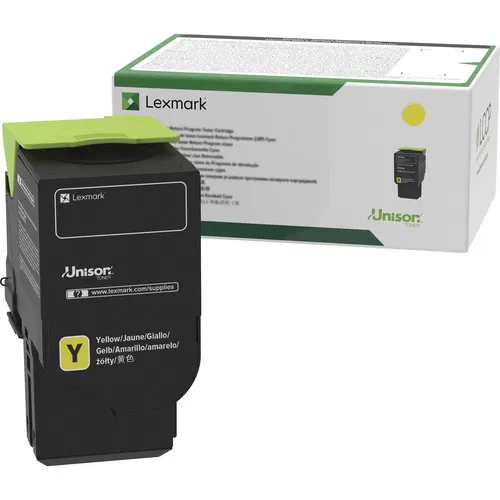 Lexmark (C2310Y0) Toner Cartridge, Yellow, 1,000 Page Yield, for Lexmark C2325/C2425/C2535/MC2325/MC2425/MC2535/MC2640