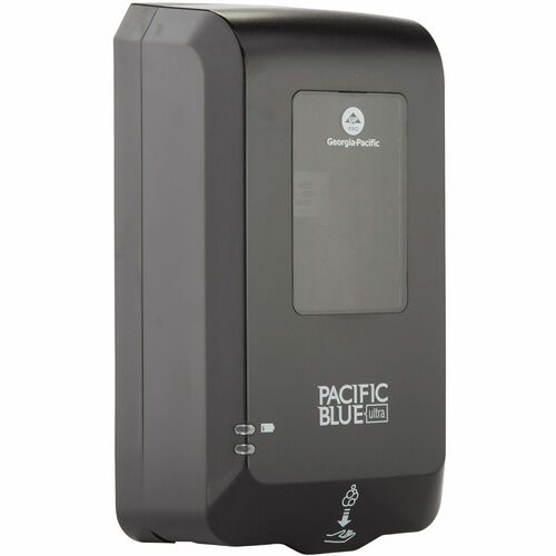 Pacific Blue Ultra Soap/Sanitizer Dispenser, Pro, Automated Touchless, Battery-Powered, Sight Window, Black, 6.5" W x 11.7" D x 4" H