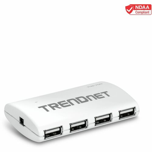 TRENDnet USB 2.0 7-Port High Speed Hub with 5V/2A Power Adapter, Up to 480 Mbps USB 2.0 connection Speeds, TU2-700 - High Speed USB 2.0 7-port Hub /w Power adapter