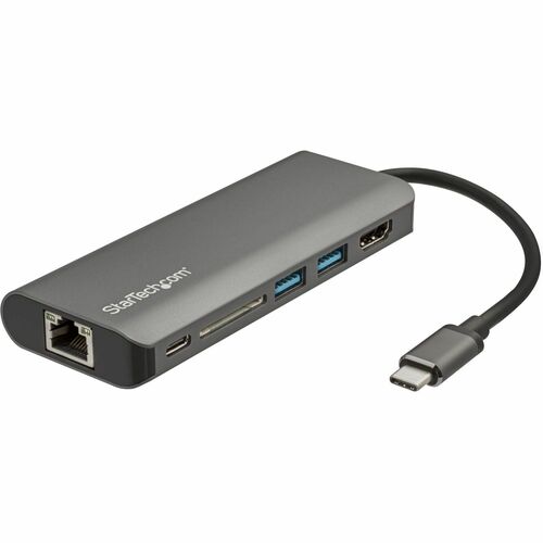StarTech.com USB-C Multiport Adapter with HDMI - SD Reader - 2xA 1xC - PD 3.0 - for Notebook - Memory Card Reader - SD, SDHC, SDXC, microSDXC, microSDHC - 60 W - USB Type C - 1 Displays Supported - 4K - 4096 x 2160, 3840 x 2160, 2560 x 1080, 3440 x 1440 -