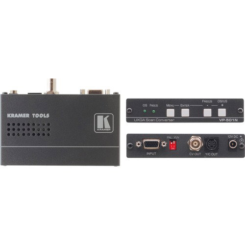 Kramer Computer Graphics Video & HDTV Scan Converter - Functions: Video Conversion, Image Freeze, Video Switcher - 1920 x 1080 - VGA - Mountable