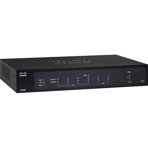 Cisco RV340 Router - Refurbished - 6 Ports - Management Port - Gigabit Ethernet - Rack-mountable Lifetime Warranty