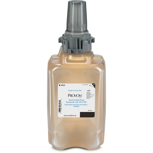 Provon ADX-12 Antimicrobial Foam Handwash - 1.32 quart - Pump Bottle Dispenser - Kill Germs - Hand, Healthcare - Antibacterial - Beige - Fragrance-free, Dye-free - 3 / Carton