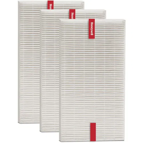 Honeywell HEPA Air Purifier Replacement Filter R, 6.7" x 1.6" x 10.3", White, 99.97 Percent 0.3 m, 3/PK