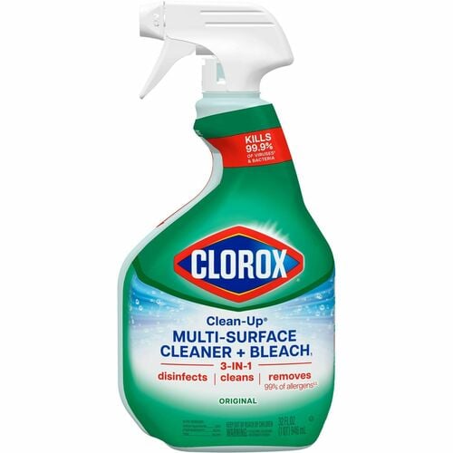 Clorox Clean-Up Multi-Surface Cleaner, 32 fl oz Spray, Bleach Disinfectant, Original Scent