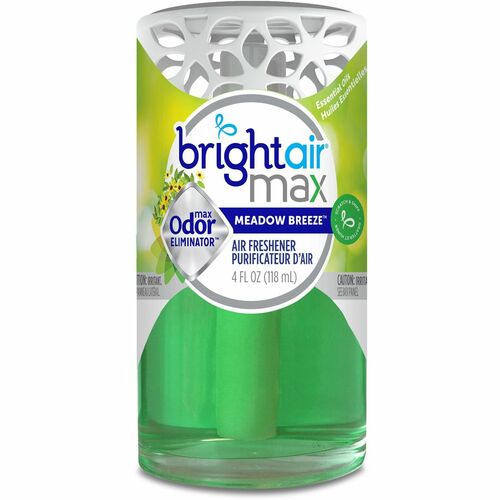 Bright Air, Air Freshener, Home/Office, Max Odor Eliminator, Meadow Breeze Gel, 4 fl oz, Odor Neutralizer