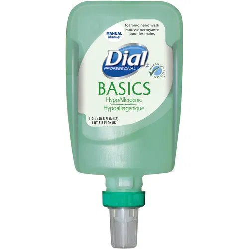 Dial Foam Soap Refill, Fit Series, 1.27 qt Pump Refill, Hypoallergenic Moisturizing, Clean Tip Technology, Green, for Fit Manual Dispenser, 3/CT