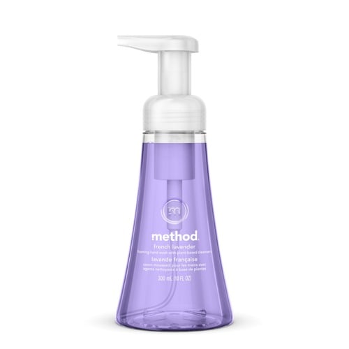 Method Foaming Hand Soap, Pump Bottle, French Lavender, 10 fl oz, Paraben-Free, Phthalate-Free, Triclosan-Free, 6/CT