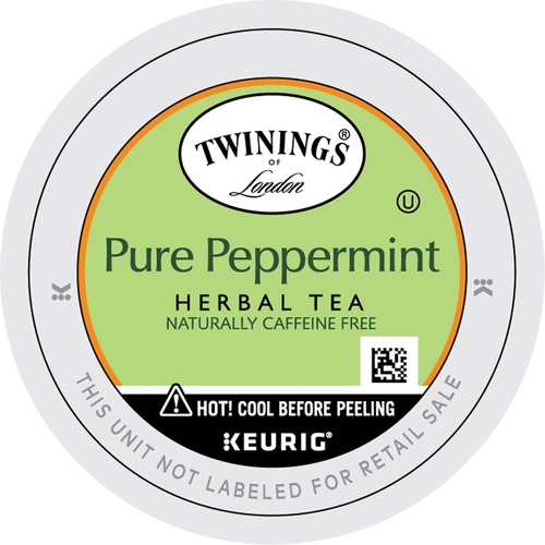 Twinings of London Pure Peppermint Herbal Tea K-Cup - Herbal Tea - 0.1 oz - 24 / Box