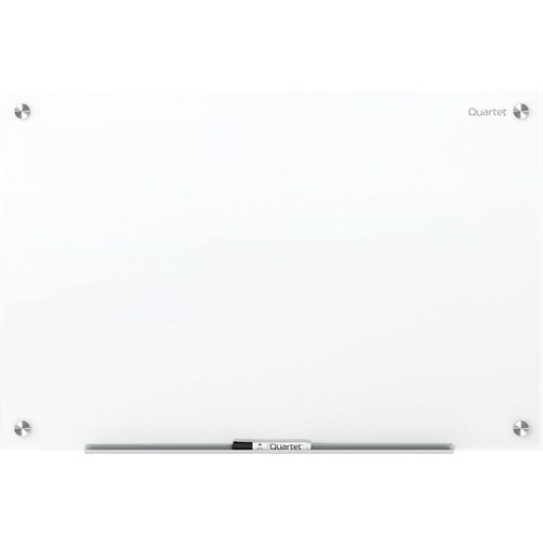 Quartet Infinity Magnetic Glass Dry-Erase Board - 36" (3 ft) Width x 24" (2 ft) Height - Brilliance White Tempered Glass Surface - Rectangle - Horizontal/Vertical - Magnetic - Scratch Resistant, Accessory Tray, Durable, Dent Resistant, Non-absorbent, Fram