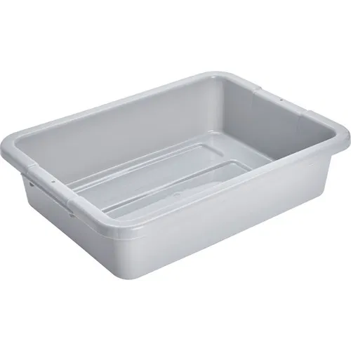 Rubbermaid Commercial, Bus/Utility Box, 4.6 gal, NSF Certified, Gray Plastic, BPA-Free, Commercial Dishwasher-Safe