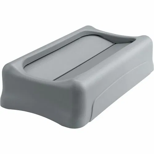 Rubbermaid Commercial Waste Container Swing Lid, Slim Jim, 20.5" W x 11.7" D x 5" H, Gray Plastic