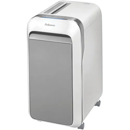 Fellowes Paper Shredder, Powershred, Micro-Cut, 20-Sheet Capacity, P-4 Security, Jam-Proof, 8 Gal Pull-Out Bin, 20-Min Run Time, White