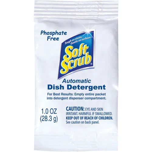 Soft Scrub Dishwasher Detergent Packs, 1 oz Single-Use Pouch, Citrus Scent, Phosphate-Free, 200/CT