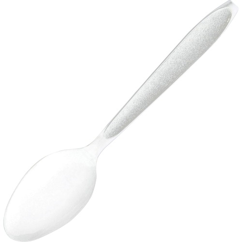 Solo Spoon, 6" Full-Size, Heavyweight Polystyrene, White, Disposable, 1000/CT