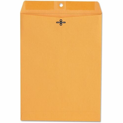 Universal Clasp Envelope, 12" x 9", 28 lb, Brown Kraft Paper, Gummed Flap Closure, Reinforced Eyelet, 100/Box