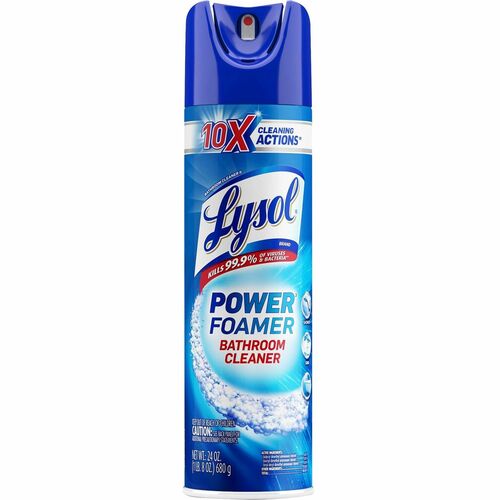 Lysol Bathroom Cleaner, Power Foam, Clinging Foam Spray, 24 fl oz, Multi-Surface