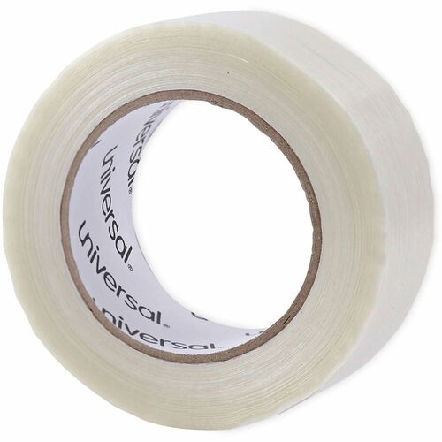 Universal Packaging Tape, Filament Reinforced, 3" Core, 1.89" x 59.93 yd, 120 lb/in, 4.3 mil, Clear