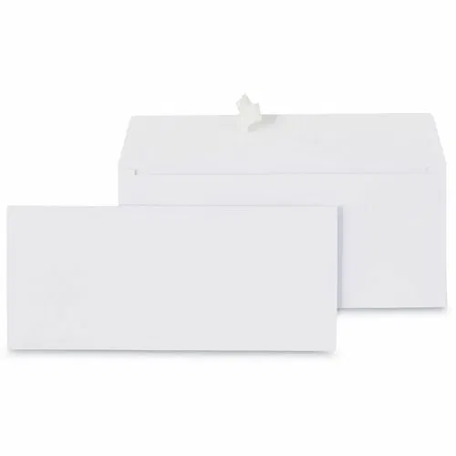 Universal Envelope, Business No 9, 24 lb, White Paper Stock, Self-Adhesive Peel Seal, 500/Box