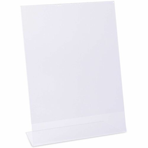 Universal Products Photo Frame, Desktop L-Style, 8.5" x 11", Clear Polystyrene, Shatter-Proof, Horizontal/Vertical, 3/PK