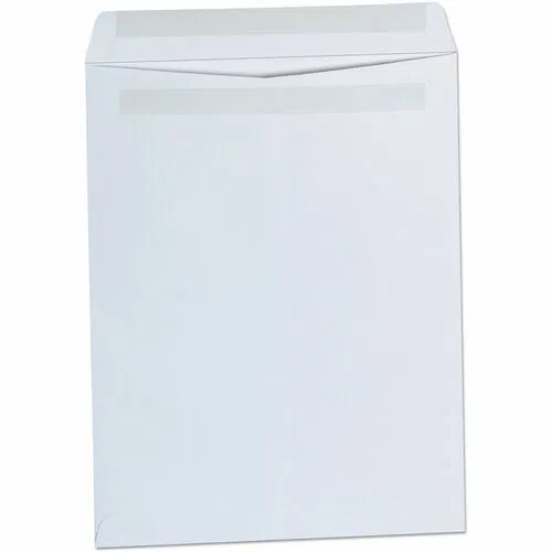 Universal Catalog Envelope, 13-1/2, 28 lb Paper Stock, Open-End Self-Adhesive Flap, White, 100/Box