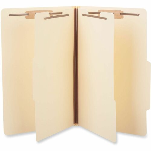 Universal Classification Folder, Legal 8.5" x 14", 2" Expansion, 6 Fasteners (2" Capacity), 2 Dividers, 2/5-Cut Top Tabs, Manila, 15/Box