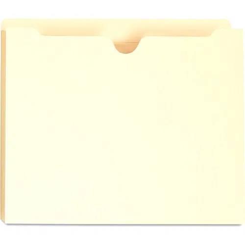 Universal File Jacket, Letter 8.5" x 11", 1" Expansion, Manila Paper, Straight Tab, Unpunched, Full-Height Gusset, 50/Box