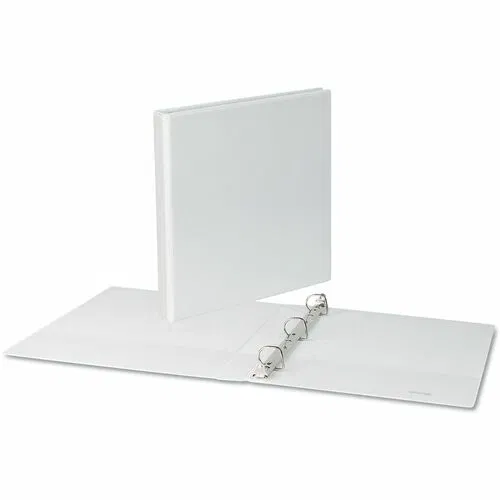 Universal Slant D-Ring View Binder, 3 Rings, 1" Capacity, 11 x 8.5, White - 1" Binder Capacity - Letter - 8 1/2" x 11" Sheet Size - 220 Sheet Capacity - 3 Ring - Fastener: Ring - Pocket: 2, Inside Front & Back - Polypropylene - White - Non-stick - 1 Each