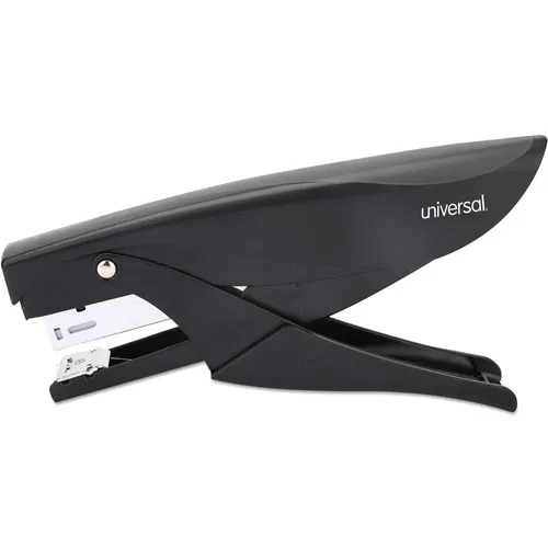 Universal Deluxe Plier Stapler - Staples Upto 20 Sheet - Holds Upto 210 Staple - Full Strip - Staple Size: 0.50" - 0.50" Crown Width - Top Loading - Black - Metal, Plastic - 1 Each
