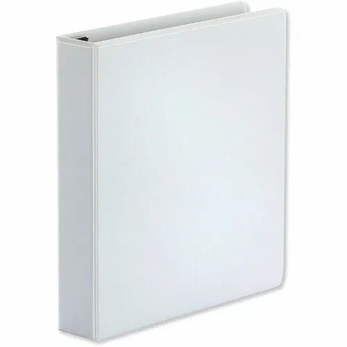 Universal Deluxe Easy-to-Open D-Ring View Binder, 3 Rings, 1.5" Capacity, 11 x 8.5, White - 1 1/2" Binder Capacity - Letter - 8 1/2" x 11" Sheet Size - 400 Sheet Capacity - 3 Ring - Fastener: Ring - Pocket: 2, Inside Front & Back - Polypropylene - White -