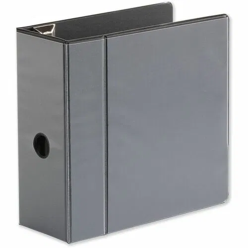 Universal Deluxe Easy-to-Open D-Ring View Binder, 3 Rings, 5" Capacity, 11 x 8.5, Black - 5" Binder Capacity - Letter - 8 1/2" x 11" Sheet Size - 1050 Sheet Capacity - 3 Ring - Fastener: Ring - Pocket: 2, Inside Front & Back - Polypropylene - Black - Non-
