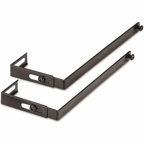 Universal Hanger, Cubicle, 0.5" W x 1.3" D x 7" H, Adjusts to 1.25"-3.5" Panels, Steel, Black, 2/Set