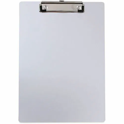 Universal Clipboard - 0.50" Clip Capacity - Storage for Document, Paper - 8 1/2" x 11" Sheet Size - Aluminum - Aluminum - 1 Each