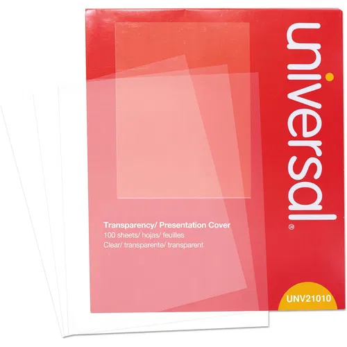 Universal Black and White Laser Printer Transparent Sheets, 8.5 x 11, 100/Pack - 8 1/2" x 11" - Unpunched - 100 / Pack