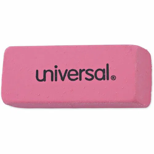 Universal Manual Eraser - Pink - Rectangle - Elastomer - 20 / Pack - Soft, Latex-free, Beveled Edge, Tear Resistant, Smudge Resistant, Ghost Resistant