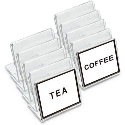 Universal Sign Holder - Rectangular Shape - Side-loading, Durable, Dirt Resistant, Damage Resistant - Plastic, Styrene - 10