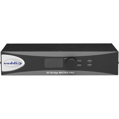 Vaddio MatrixPRO AV Bridge for Video Conferencing - Black - Functions: Audio Encoder, Video Encoding, Audio Streaming, Video Streaming, Video Switcher - 1920 x 1080 - Full HD - MJPEG, H.264 - Network (RJ-45) - USB - Rack-mountable