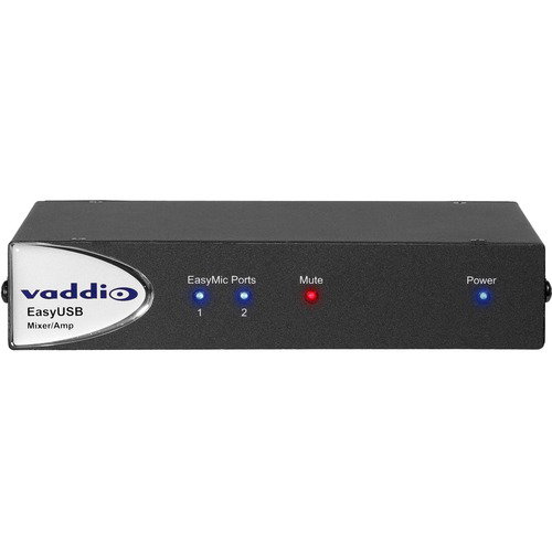 Vaddio EasyUSB Mixer & Amplifier with USB Camera Input Port - Black - 20 Hz to 20 kHz - 40 W - Ethernet - USB