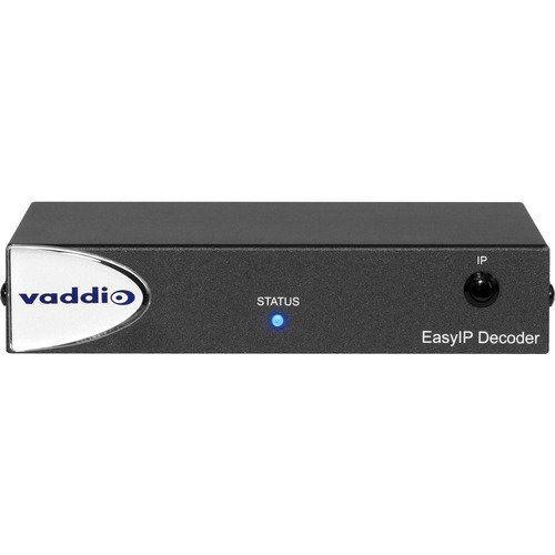 Vaddio EasyIP AV-Over-IP Video Conferencing Decoder - Black - x Network (RJ-45) - Audio Line Out - USB - Rack-mountable - TAA Compliant