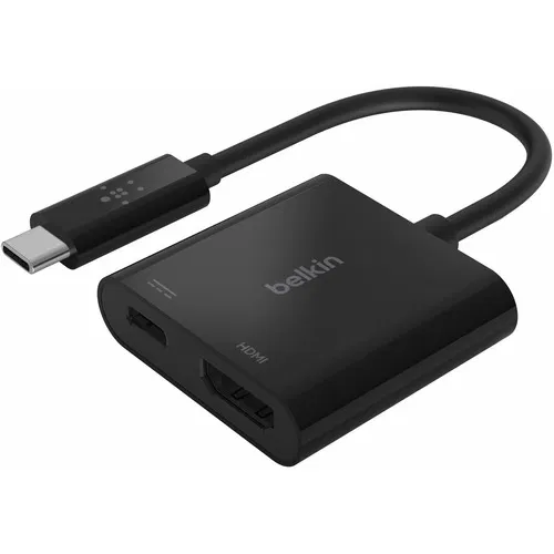 Belkin USB-C to HDMI and Charge Adapter, 4K 60Hz, 60W Power Delivery, Plug-and-Play, for Mac and Windows Laptops