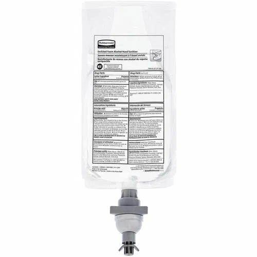 Rubbermaid Commercial Hand Sanitizer Foam Refill, 75 Percent Ethyl Alcohol, Fragrance-Free, NSF E3, 1.16 qt, for AutoFoam Dispenser, 4/CT