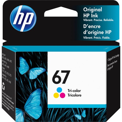 HP 67, (3YM55AN) Ink Cartridge, Tri-Color, 100 Page Yield, for ENVY 6000 Series