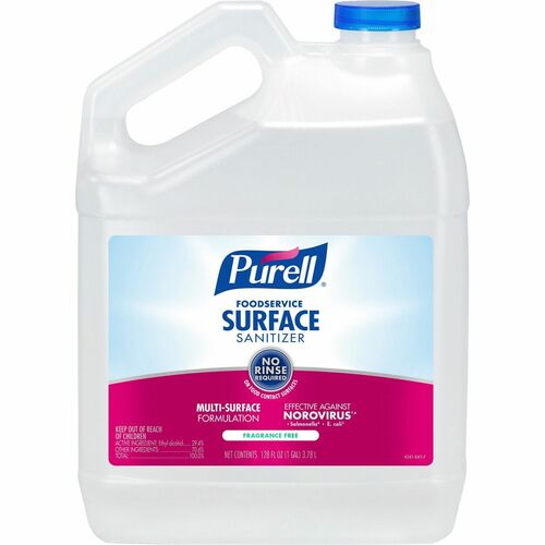 Purell Multi-Surface Cleaner, Foodservice Surface Sanitizer, Ready-to-Use Disinfectant, 1 gal (128 fl oz), Unscented, Residue-Free